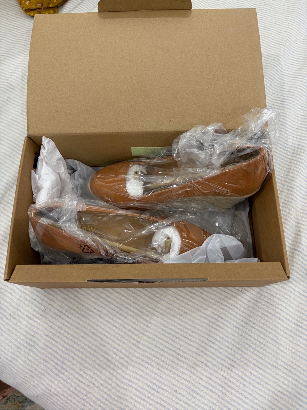 J. Crew Tan Leather Wedge Pumps